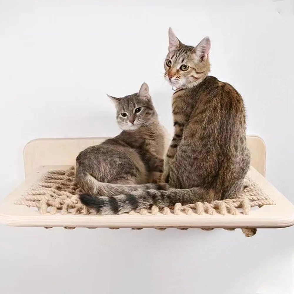 Sisal Wall Mounted Wooden Cat Hammock Cat Bed Cat Climbing Frame Grinding Claw and Rest Cat Jumping Platform Pet Cat Supplies
Sisal Wall Mounted Wooden Cat Hammock Cat Bed Cat Climbing Frame Grinding Claw and Rest Cat Jumping Platform Pet Cat Supplies