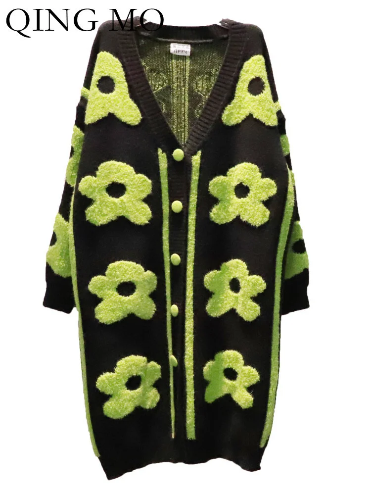 QING MO Vintage Flower Pattern Medium Long Knitting Sweater Women Loose Large Size Coat 2023 Spring Autumn New ZXF1037
QING MO Vintage Flower Pattern Medium Long Knitting Sweater Women Loose Large Size Coat 2023 Spring Autumn New ZXF1037