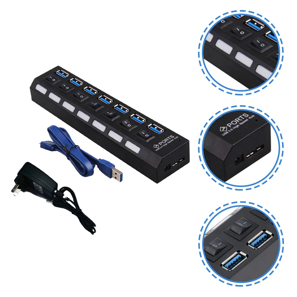 7-Port Powered USB 3.0 Hub High-Speed Transferring USB Hub Splitter Individual Switches LED USB Hub (AU Plug)
7-Port Powered USB 3.0 Hub High-Speed Transferring USB Hub Splitter Individual Switches LED USB Hub (AU Plug)