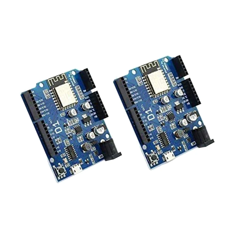 2PCS Wemos D1 for Arduino Uno WiFi Shield for ESP8266 ESP-12E, Development Board for Arduino Compatible
2PCS Wemos D1 for Arduino Uno WiFi Shield for ESP8266 ESP-12E, Development Board for Arduino Compatible