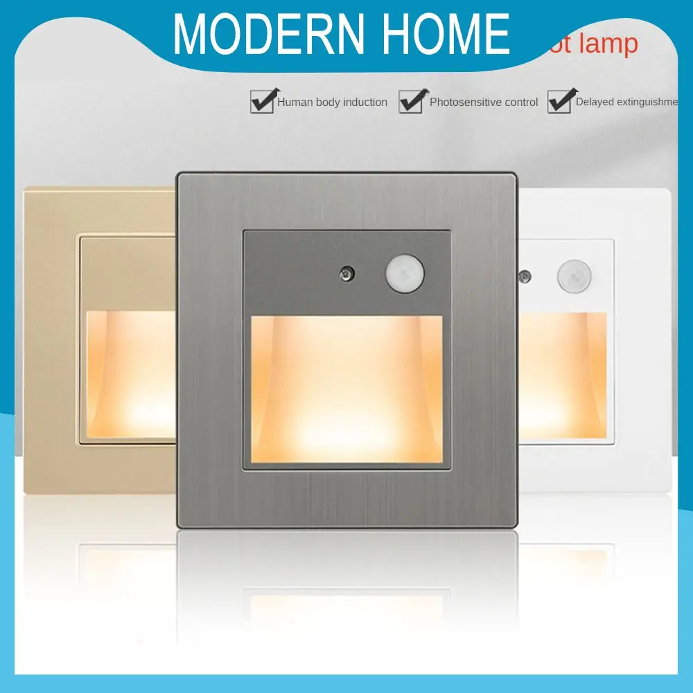 

Recessed Wall Lamp Night Ligh Kitchen Foyer Stair Induction Lamp Pir Motion Detector Sensor Home Decor Ladder Wall Lamp