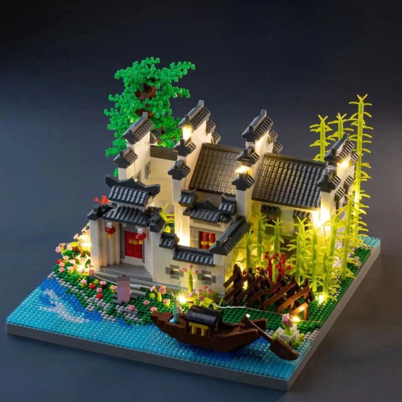 3668 шт., китайские строительные блоки Jiangnan, водная деревня, микро строительные блоки, Алмазная модель, игрушки для детей, подарок для взрослых
3668 шт., китайские строительные блоки Jiangnan, водная деревня, микро строительные блоки, Алмазная модель, игрушки для детей, подарок для взрослых