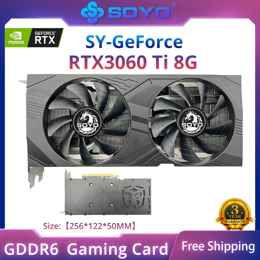 Видеокарта Nvidia GeForce RTX3060Ti 8 ГБ, GDDR6, 4,0 бит, HDMI 
Видеокарта Nvidia GeForce RTX3060Ti 8 ГБ, GDDR6, 4,0 бит, HDMI