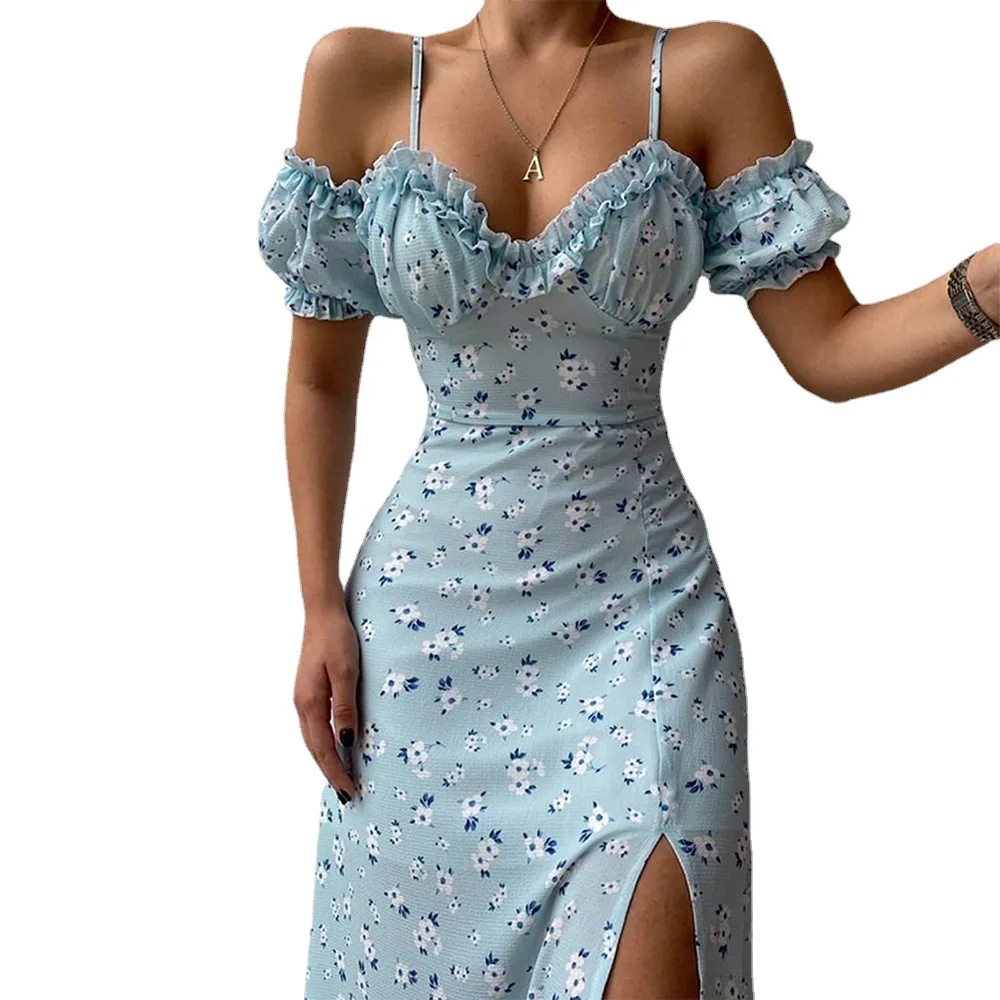 Модное Новое привлекательное кружевное платье с разрезом и поясом, цветочное приталенное платье с высокой талией и цветочным принтом 
Модное Новое привлекательное кружевное платье с разрезом и поясом, цветочное приталенное платье с высокой талией и цветочным принтом