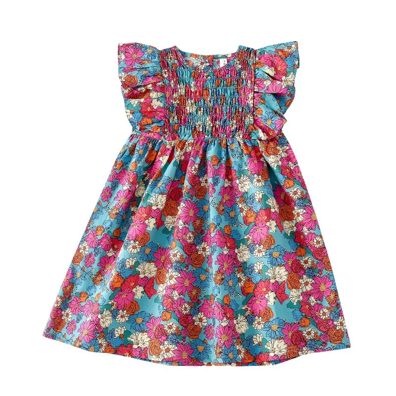 Fly Sleeve Baby Girls Smocked Dresses Korean Toddler Kids Clothes Summer Cotton Floral Princess Costumes Party Dress Vestidos 7Y
Fly Sleeve Baby Girls Smocked Dresses Korean Toddler Kids Clothes Summer Cotton Floral Princess Costumes Party Dress Vestidos 7Y