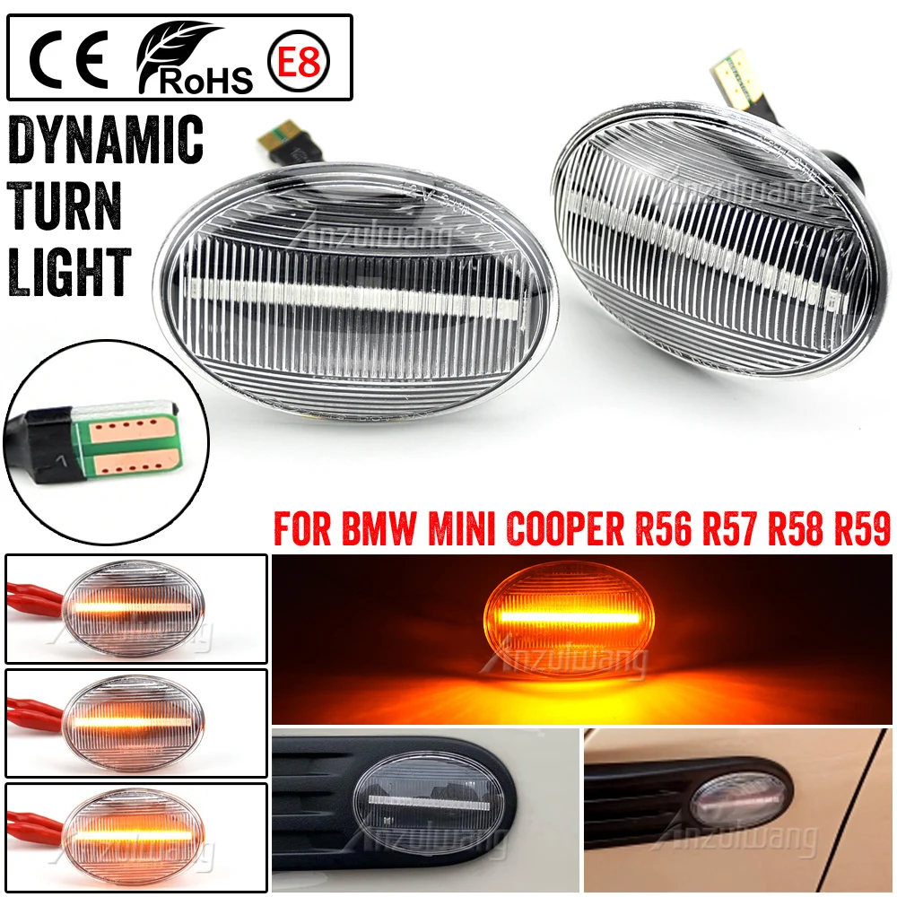 Для Mini Cooper F56 F57 F58 F59 2X, динамический фонарь, боковые габаритные огни, фонари, фонари, дымовые линзы, водонепроницаемые
Для Mini Cooper F56 F57 F58 F59 2X, динамический фонарь, боковые габаритные огни, фонари, фонари, дымовые линзы, водонепроницаемые