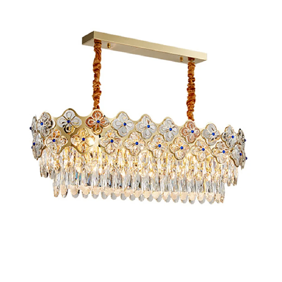 Dining Table Flower Crystal Modern Suspension Light Fixture Dimmable LED Home Appliance Lustre Gold Chandelier Luxury Home Decor
Dining Table Flower Crystal Modern Suspension Light Fixture Dimmable LED Home Appliance Lustre Gold Chandelier Luxury Home Decor