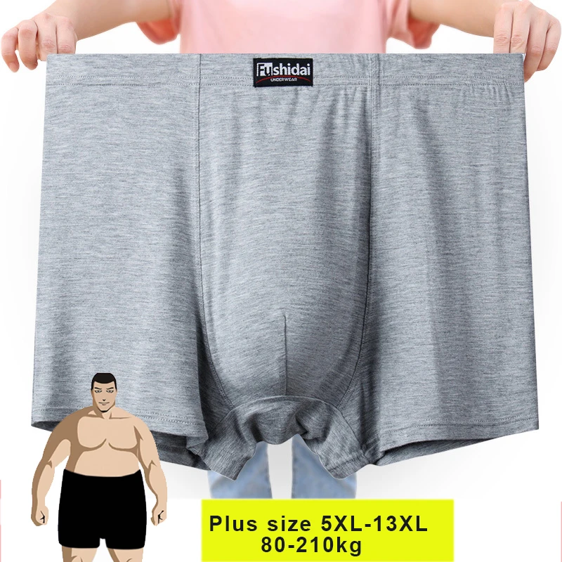 

Plus Size 5XL-13XL Men Underwear Soft Modal Boxers Shorts Underpants Boxershorts Loose Breathable boxer homme 100-210KG