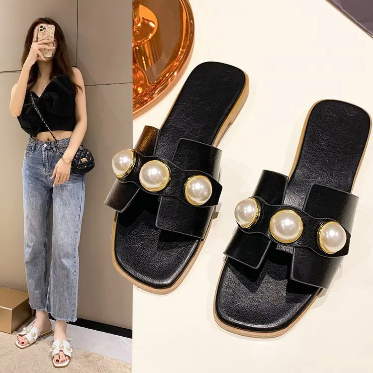 Large size sandals 2022 women's summer new casual pearl lightweight low-heeled breathable slip-on sandals women
Large size sandals 2022 women's summer new casual pearl lightweight low-heeled breathable slip-on sandals women