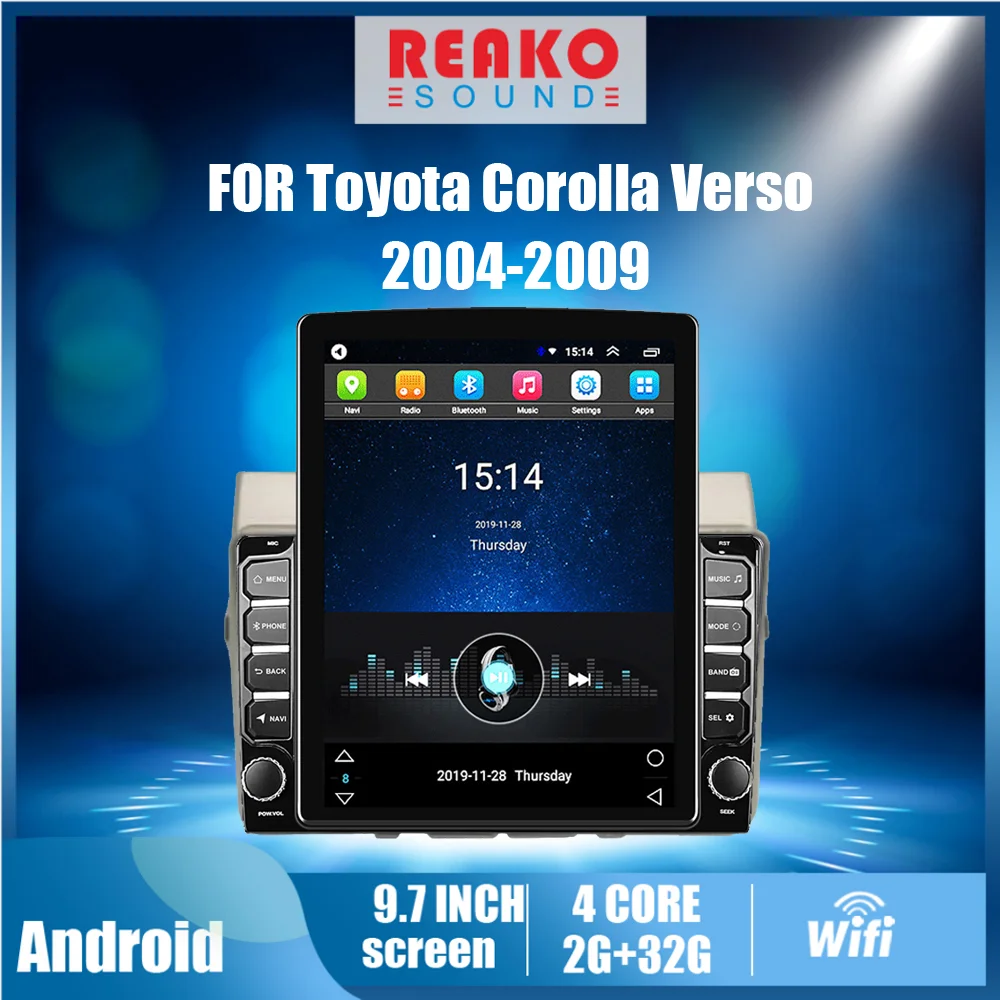 For Toyota Corolla Verso 2004-2009 2 Din 9.7" 4G Tesla Screen Car Multimedia Player GPS Navigator Android Autoradio Stereo
For Toyota Corolla Verso 2004-2009 2 Din 9.7" 4G Tesla Screen Car Multimedia Player GPS Navigator Android Autoradio Stereo