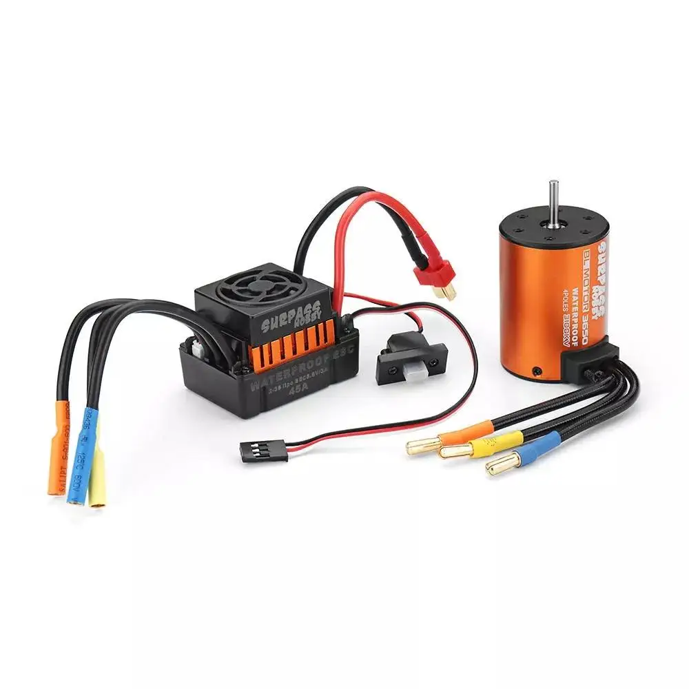 Surpass Hobby Waterproof 3650 3100KV Brushless Motor +45A ESC Combo Set for 1/10 Rc Car
Surpass Hobby Waterproof 3650 3100KV Brushless Motor +45A ESC Combo Set for 1/10 Rc Car