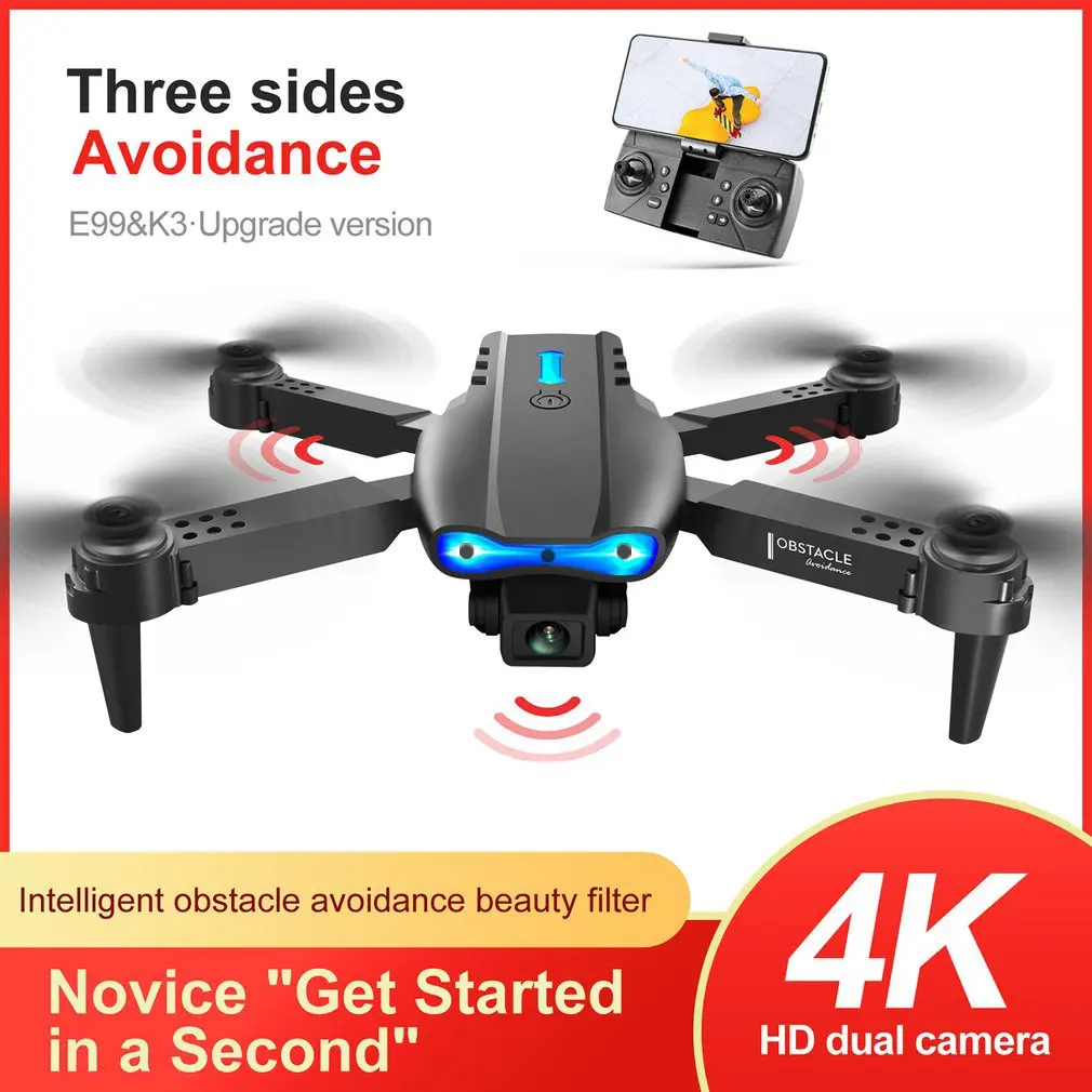 E99 K3 PRO Drone 4K HD Dual Camera avoidance Profesional Flight 20 minute Foldable Height Keeps Mini Dron Helicopter Toy
E99 K3 PRO Drone 4K HD Dual Camera avoidance Profesional Flight 20 minute Foldable Height Keeps Mini Dron Helicopter Toy