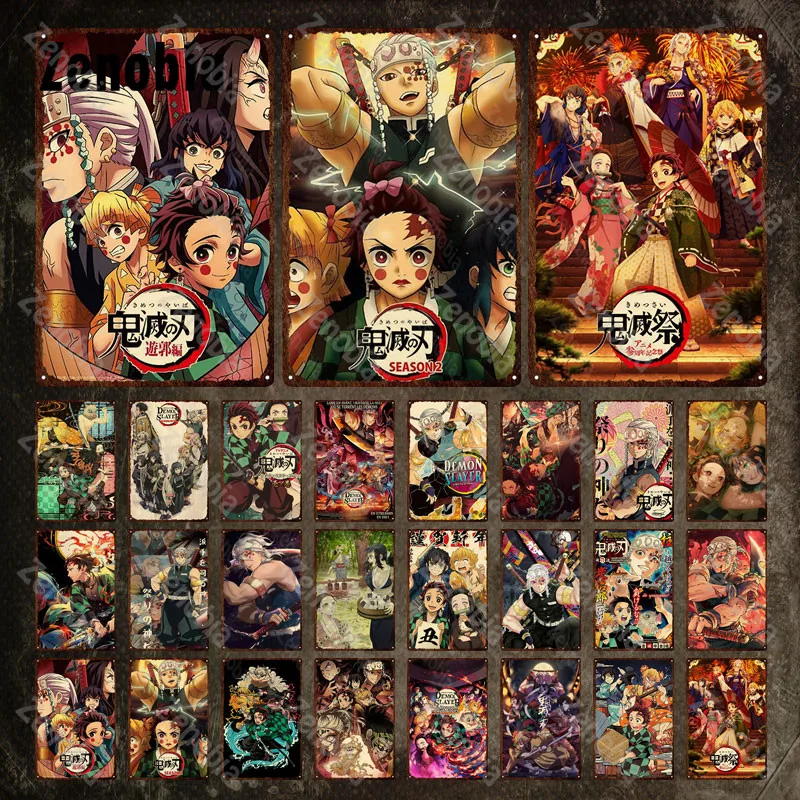 Demon Slayer Metal Poster Japanese Classic Manga Animation Metal Sign Tin Sign Vintage Cartoon Plaque for Kids Room Home Decor
Demon Slayer Metal Poster Japanese Classic Manga Animation Metal Sign Tin Sign Vintage Cartoon Plaque for Kids Room Home Decor
