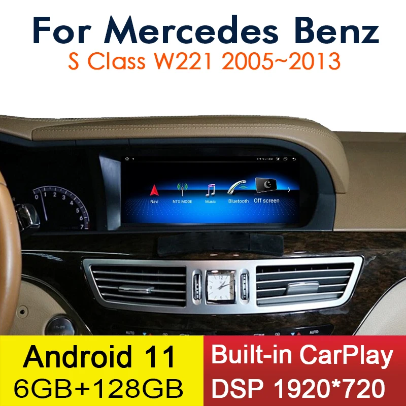 Android 11 CarPlay 6+128GB For Mercedes Benz S W221 2005~2013 Car Multimedia Player GPS Navi Stereo WiFi 4G IPS Touch Screen
Android 11 CarPlay 6+128GB For Mercedes Benz S W221 2005~2013 Car Multimedia Player GPS Navi Stereo WiFi 4G IPS Touch Screen