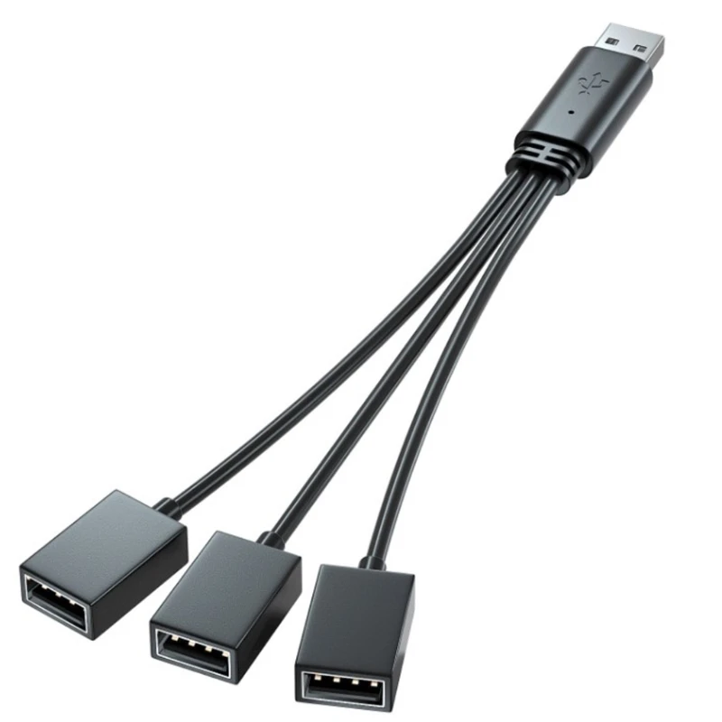 

3 in 1 USB Power Cord Splitter for USB Fans, Mice, Drives for USB Lights, Mice, Data Transfer USB Extenders