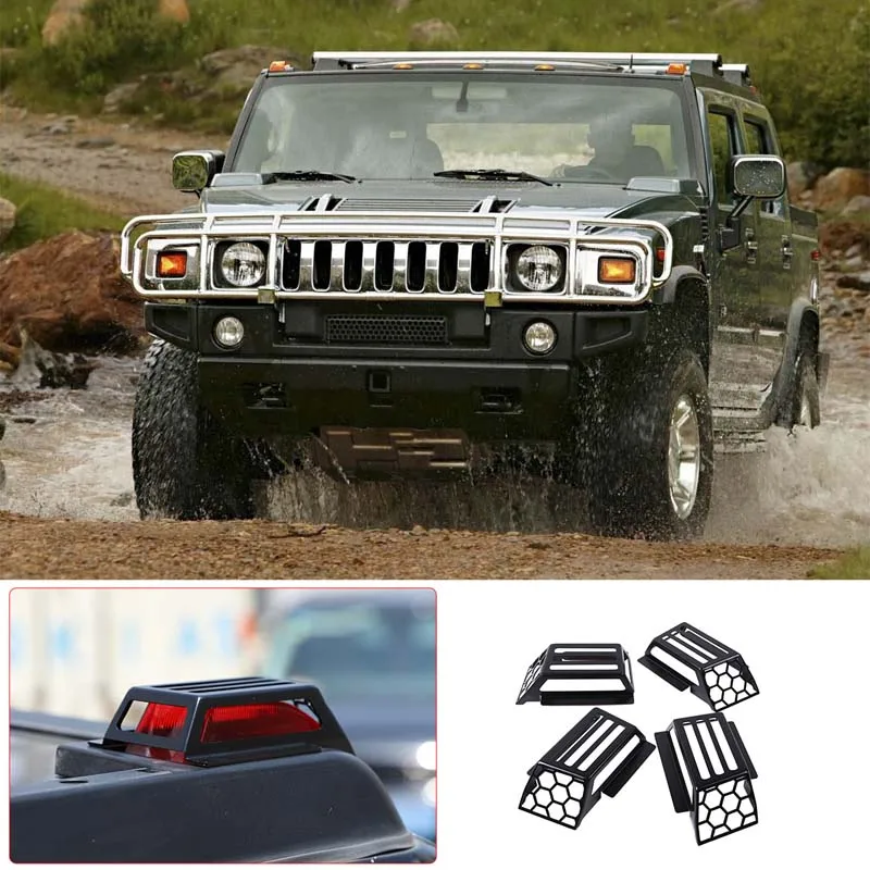 For 2003-2009 Hummer H2 Stainless Steel Black Car Styling Car Roof Side Light Protective Net Cover Car Decorative Accessories
For 2003-2009 Hummer H2 Stainless Steel Black Car Styling Car Roof Side Light Protective Net Cover Car Decorative Accessories