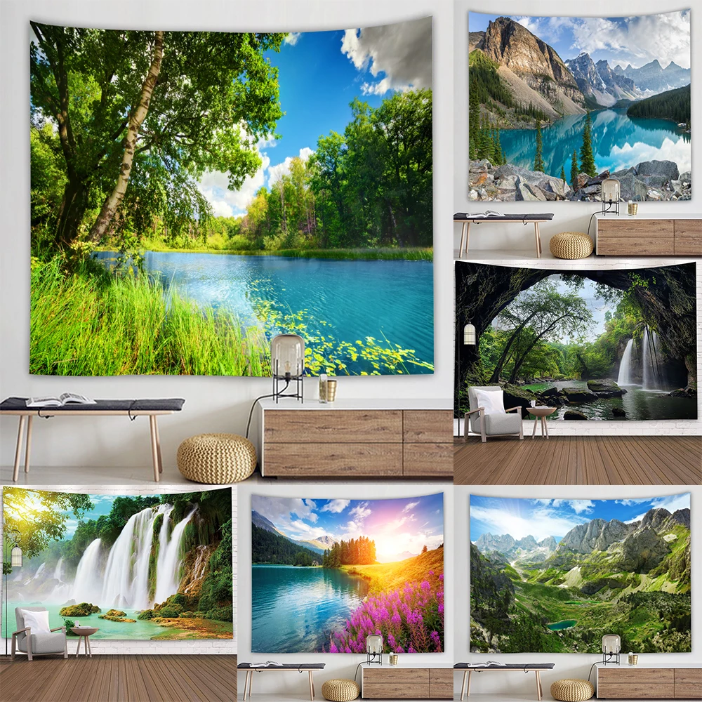 3D Ocean Forest Waterfall Landscape Tapestry Wall Hanging Mountains And Rivers Decorative Painting Beach Background Fabric Home
3D Ocean Forest Waterfall Landscape Tapestry Wall Hanging Mountains And Rivers Decorative Painting Beach Background Fabric Home