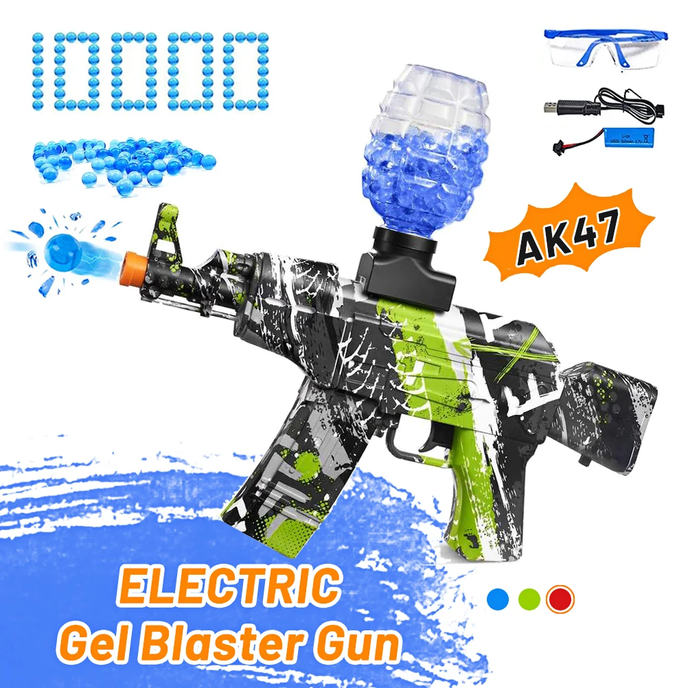 

Gel Blaster Gun AK47 Automatic Water Bullet Paintball Airsoft Toy Guns Launcher CS Fighting Outdoor Toys Rifle For Kids Adults