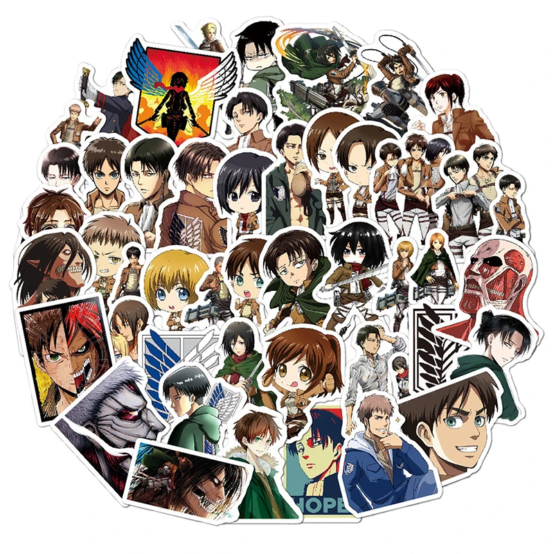 20/50Pcs Attack On Titan Cartoon Anime Stickers Waterproof Skateboard Motorcycle Guitar Luggage Laptop Bicycle Sticker Kids Toys
20/50Pcs Attack On Titan Cartoon Anime Stickers Waterproof Skateboard Motorcycle Guitar Luggage Laptop Bicycle Sticker Kids Toys