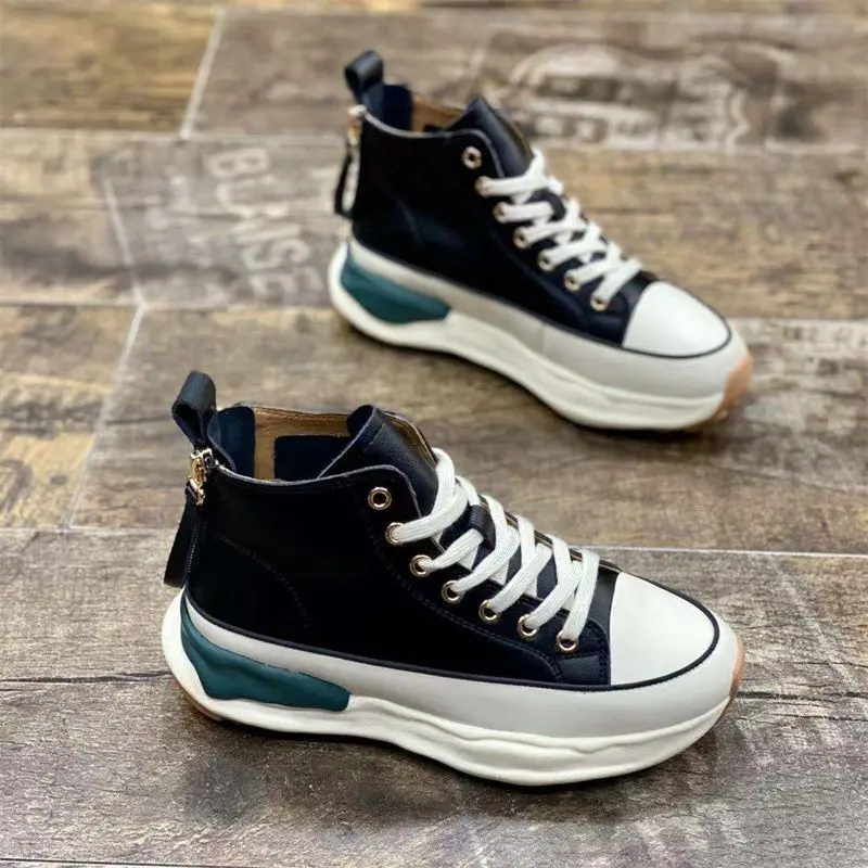 Leather High-top Women's Fashion Shoes 2022 Fall After The New Style Zipper With Thick-soled Casual Dissolving Small White Shoes
Leather High-top Women's Fashion Shoes 2022 Fall After The New Style Zipper With Thick-soled Casual Dissolving Small White Shoes