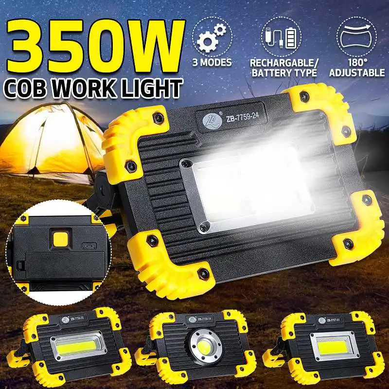350W Portable Lanterns COB LED Floodlight USB Charging Rechargeable Spot Work Lamp Outdoor Camping Emergency Light
350W Portable Lanterns COB LED Floodlight USB Charging Rechargeable Spot Work Lamp Outdoor Camping Emergency Light