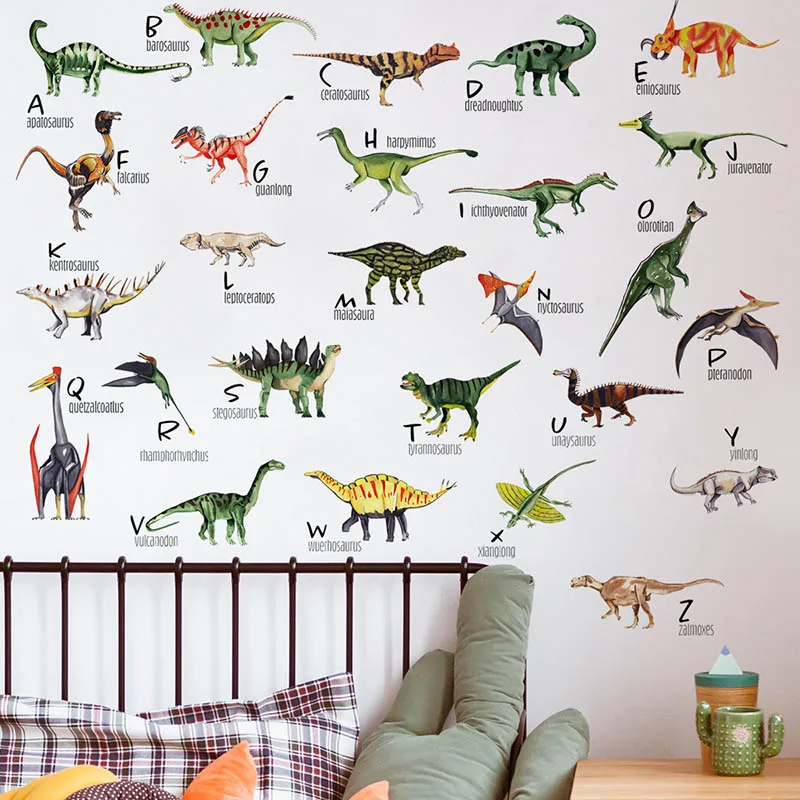 Cartoon Dinosaur Animal Wall Stickers English Letters Children Early Childhood Removable Vinyl PVC Home Decoration Living Room
Cartoon Dinosaur Animal Wall Stickers English Letters Children Early Childhood Removable Vinyl PVC Home Decoration Living Room