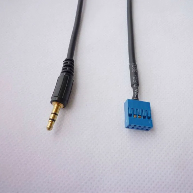 

Input Mode Auxiliary Cable For BMW E46 98-06 Interface AUX Accessory Car Replacement Blue 10Pins Durable New Practical