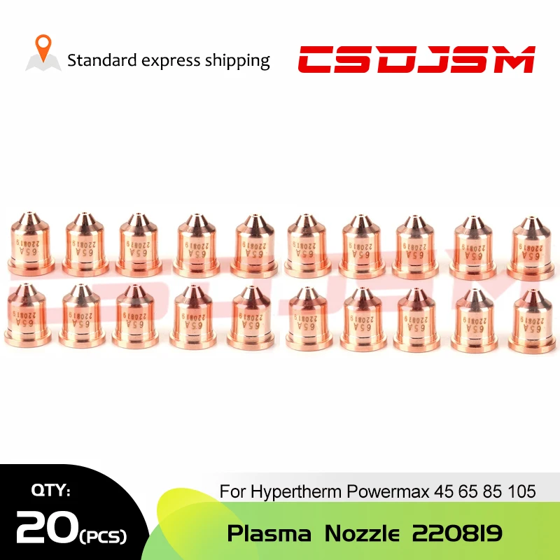 CSDJSM,20/100Pcs 220819 Plasma Cutter Nozzle Tips For Hypertherm MAX65 MAX85 MAX105 Plasma Cutting Torch
CSDJSM,20/100Pcs 220819 Plasma Cutter Nozzle Tips For Hypertherm MAX65 MAX85 MAX105 Plasma Cutting Torch
