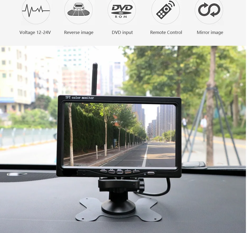 Wireless Truck Camera 7 inch For Trucks Bus RV Trailer Excavator Car Monitor Reverse Image 12V-24V Rear View Camera
Wireless Truck Camera 7 inch For Trucks Bus RV Trailer Excavator Car Monitor Reverse Image 12V-24V Rear View Camera