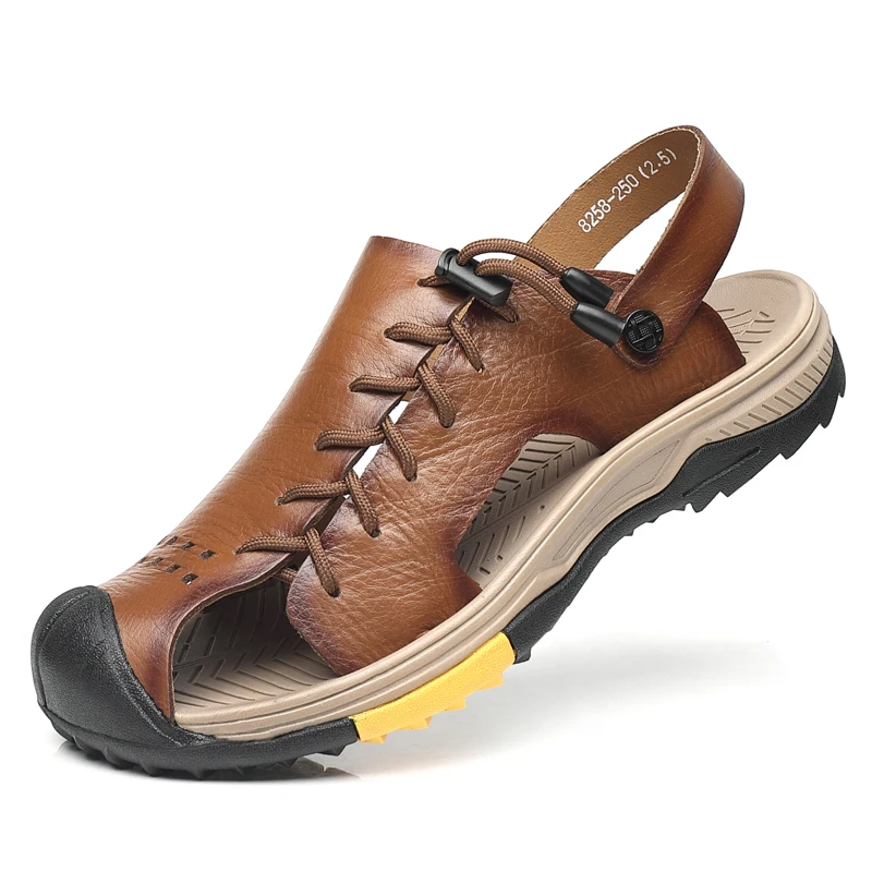 Summer Genuine Leather Men Sandals Fashion Roman Sandals Handmade Mesh Men Casual Shoes Platform Outdoor Men's Beach Sandals
Summer Genuine Leather Men Sandals Fashion Roman Sandals Handmade Mesh Men Casual Shoes Platform Outdoor Men's Beach Sandals
