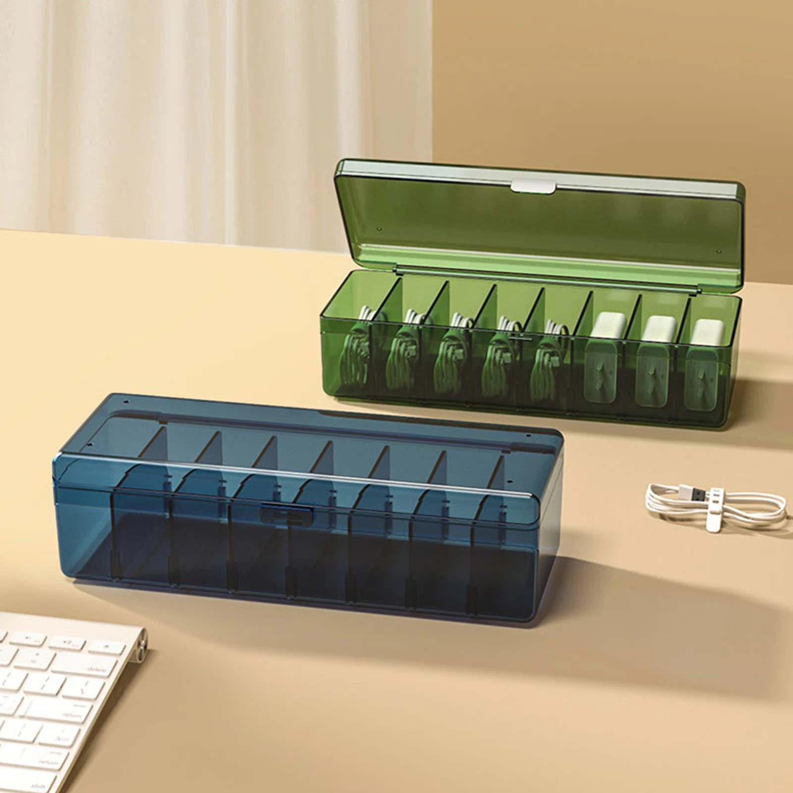 Home Storage Box Data Cable Storage Box Power Cord Storage Mobile Phone Charger Charging Line Sorting Partitioned Box With Cover
Home Storage Box Data Cable Storage Box Power Cord Storage Mobile Phone Charger Charging Line Sorting Partitioned Box With Cover