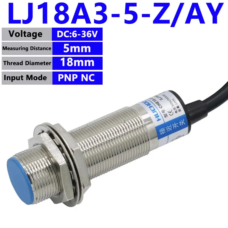 Индуктивный датчик приближения LJ18A3-5-Z/BX
Индуктивный датчик приближения LJ18A3-5-Z/BX