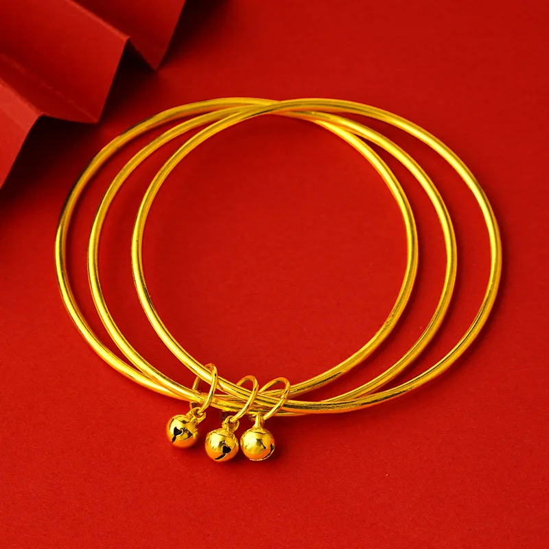 24K Gold Color Bells Bracelets for Women Vintage Hollow Bracelet Bangle Exquisite Luxury Wedding Birthday Fine Jewelry Gifts
24K Gold Color Bells Bracelets for Women Vintage Hollow Bracelet Bangle Exquisite Luxury Wedding Birthday Fine Jewelry Gifts