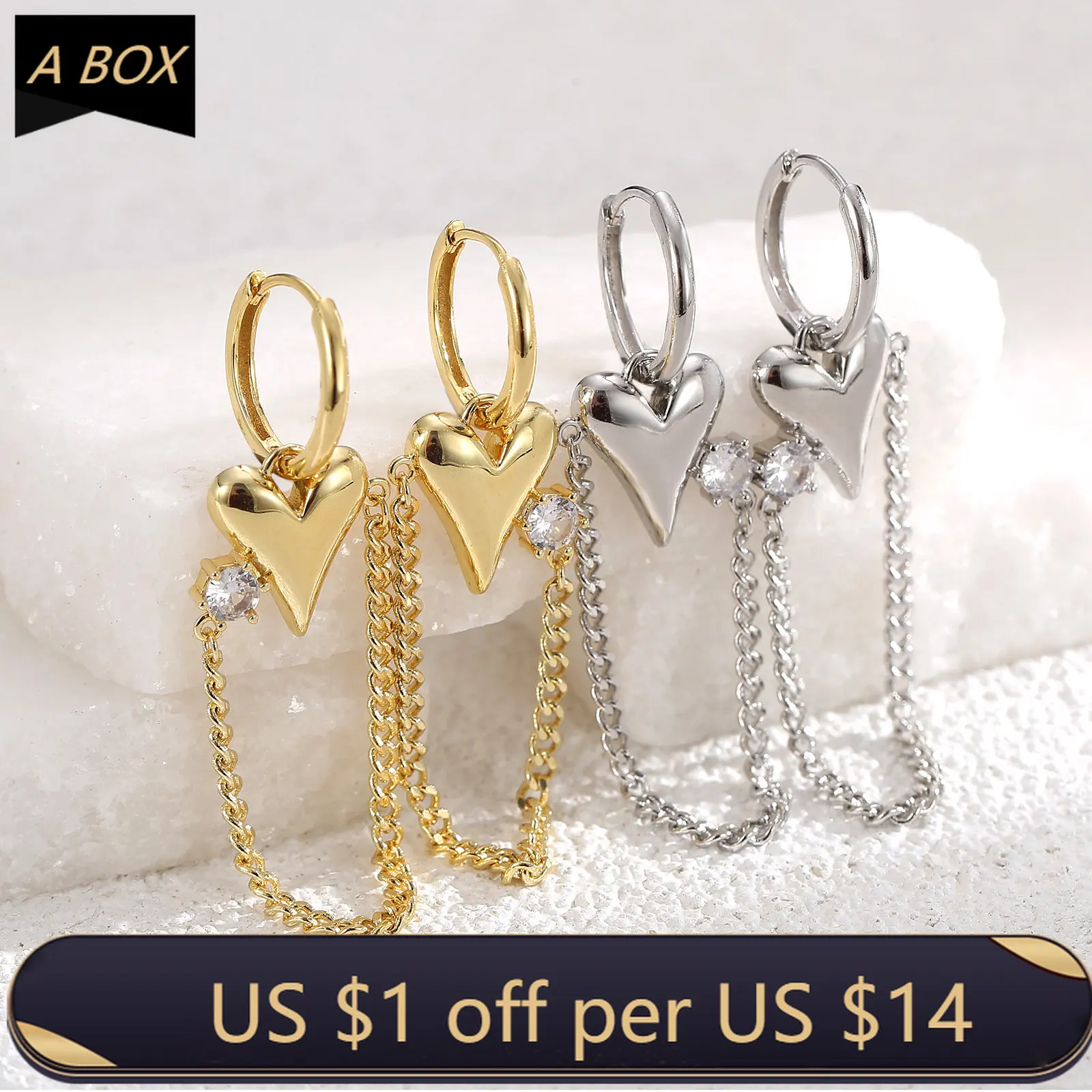 Long Metal Chain Tassel Heart Earrings For Women Minimalist Geometric Drop Temperament Earrings Party Jewelry
Long Metal Chain Tassel Heart Earrings For Women Minimalist Geometric Drop Temperament Earrings Party Jewelry