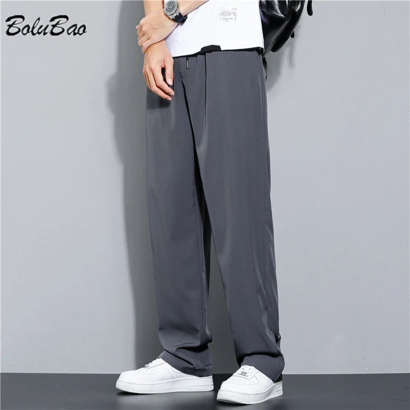 BOLUBAO Men's Summer New Casual Pants Loose cool Ice Silk Sports Trousers Fashion Solid Color Thin Trousers Male
BOLUBAO Men's Summer New Casual Pants Loose cool Ice Silk Sports Trousers Fashion Solid Color Thin Trousers Male