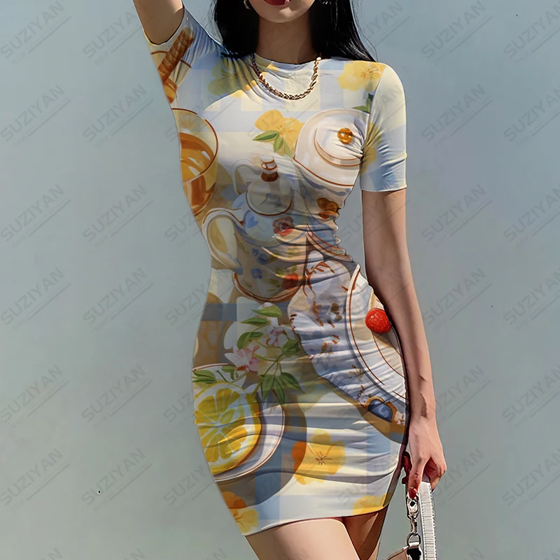 Women Summer Fashion New Dresses Casual Loose Dress Simple Short Sleeve Dress Regular Round Neck Dress 3D Printed Dress
Women Summer Fashion New Dresses Casual Loose Dress Simple Short Sleeve Dress Regular Round Neck Dress 3D Printed Dress