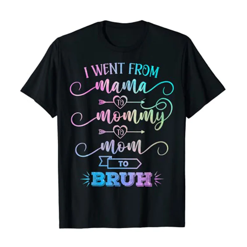 I Went From Mama To Mommy To Mom To Bruh Funny Mother's Day Gag T-Shirt Women's Fashion Grandma Aesthetic Clothes Wife Gifts
I Went From Mama To Mommy To Mom To Bruh Funny Mother's Day Gag T-Shirt Women's Fashion Grandma Aesthetic Clothes Wife Gifts