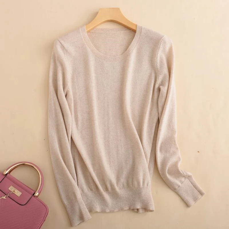 MONISY Autumn Winter Wool Pure Cashmere Sweater Women Fashion Round Neck Long Sleeve Pullovers
MONISY Autumn Winter Wool Pure Cashmere Sweater Women Fashion Round Neck Long Sleeve Pullovers