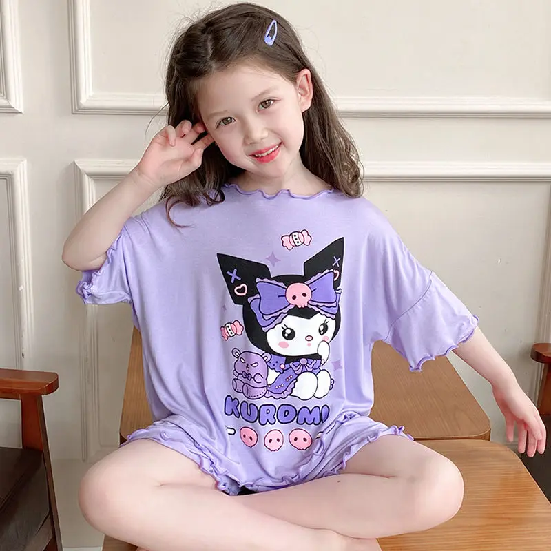 Sanrio Hellokitty Mymelody Kuromi Cinnamoroll для девочек Летний модал ледяной шелк тонкая воздухопроницаемая одежда детские товары для дома
Sanrio Hellokitty Mymelody Kuromi Cinnamoroll для девочек Летний модал ледяной шелк тонкая воздухопроницаемая одежда детские товары для дома