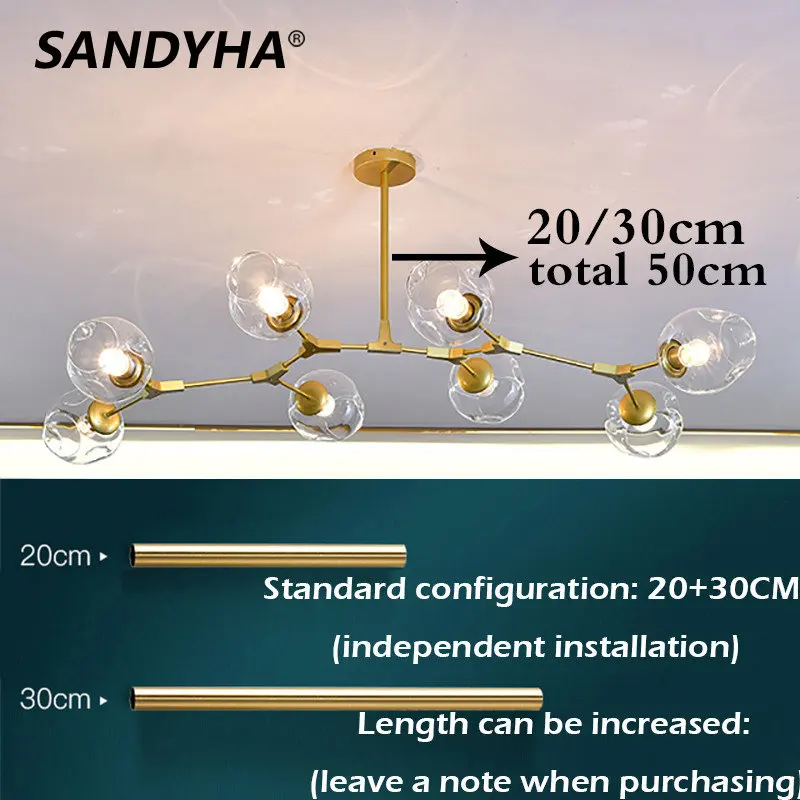 Nordic Modern Glass Ball Chandeliers Golden Black Led Pendant Lamps Living Dining Room Bedroom Salon Home Decor Indoor Lighting
Nordic Modern Glass Ball Chandeliers Golden Black Led Pendant Lamps Living Dining Room Bedroom Salon Home Decor Indoor Lighting