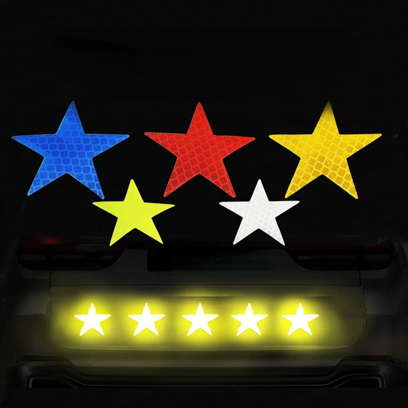 10 Pcs/Set Car Sticker Reflective Pentagram Tape Warning Safety Sticker For Car Bumper Trunk Reflector Hazard Tape Car Styling
10 Pcs/Set Car Sticker Reflective Pentagram Tape Warning Safety Sticker For Car Bumper Trunk Reflector Hazard Tape Car Styling
