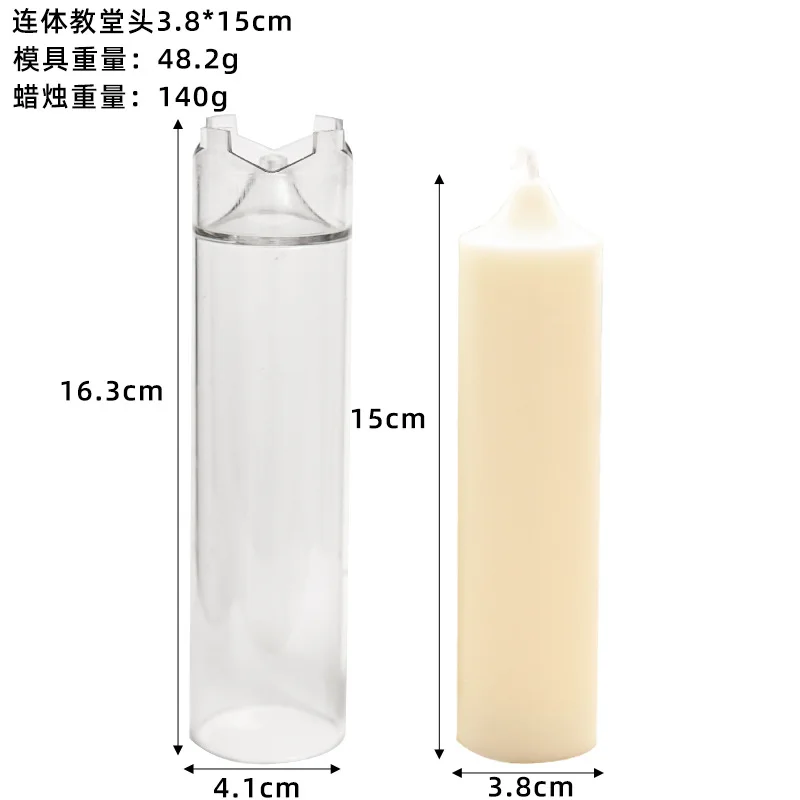 Форма для церковной свечи Цилиндрическая Свеча ароматерапии Пластиковая форма