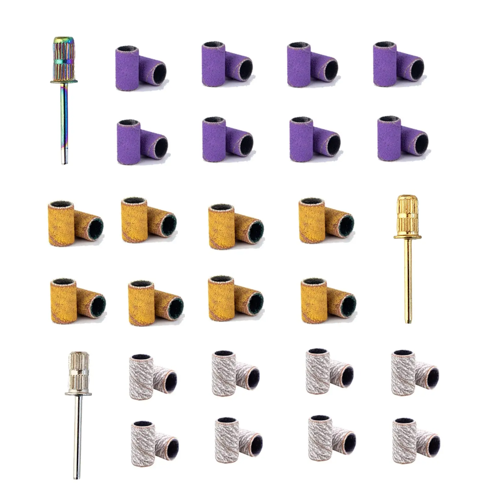75pcs Nail Sanding Bands Set Zebra/80 Grit-Yellow/120 Grit-Purple/240 Grit) with 3 Mandrel(Silver/Gold/Gredient) Nail Tools
75pcs Nail Sanding Bands Set Zebra/80 Grit-Yellow/120 Grit-Purple/240 Grit) with 3 Mandrel(Silver/Gold/Gredient) Nail Tools