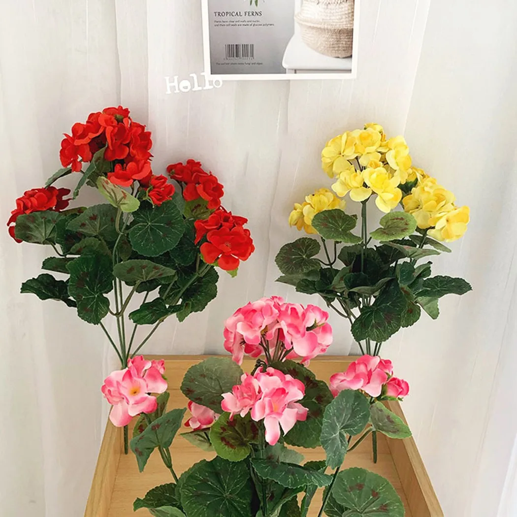 Artificial Geranium Red Pink Flowers Plant Artificial Flower Silk Fake Hydrangea Begonia Flower Wedding Garden Home Xmas Decor
Artificial Geranium Red Pink Flowers Plant Artificial Flower Silk Fake Hydrangea Begonia Flower Wedding Garden Home Xmas Decor