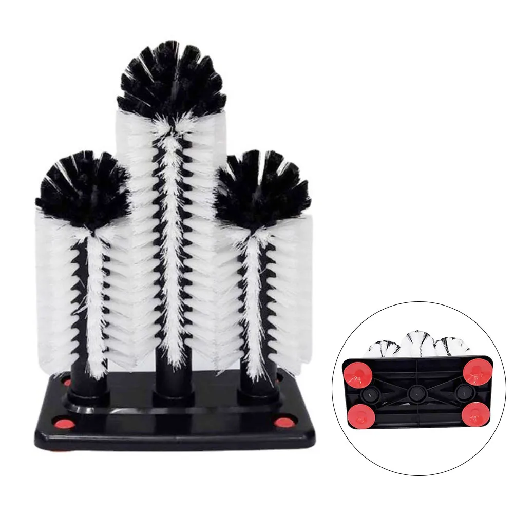 1pc Bar Glass Cleaner For Sink Glass Cup Washer With Suction Base 3 Head Bristle Sink Water Bottle Three-headed Cup Brush
1pc Bar Glass Cleaner For Sink Glass Cup Washer With Suction Base 3 Head Bristle Sink Water Bottle Three-headed Cup Brush