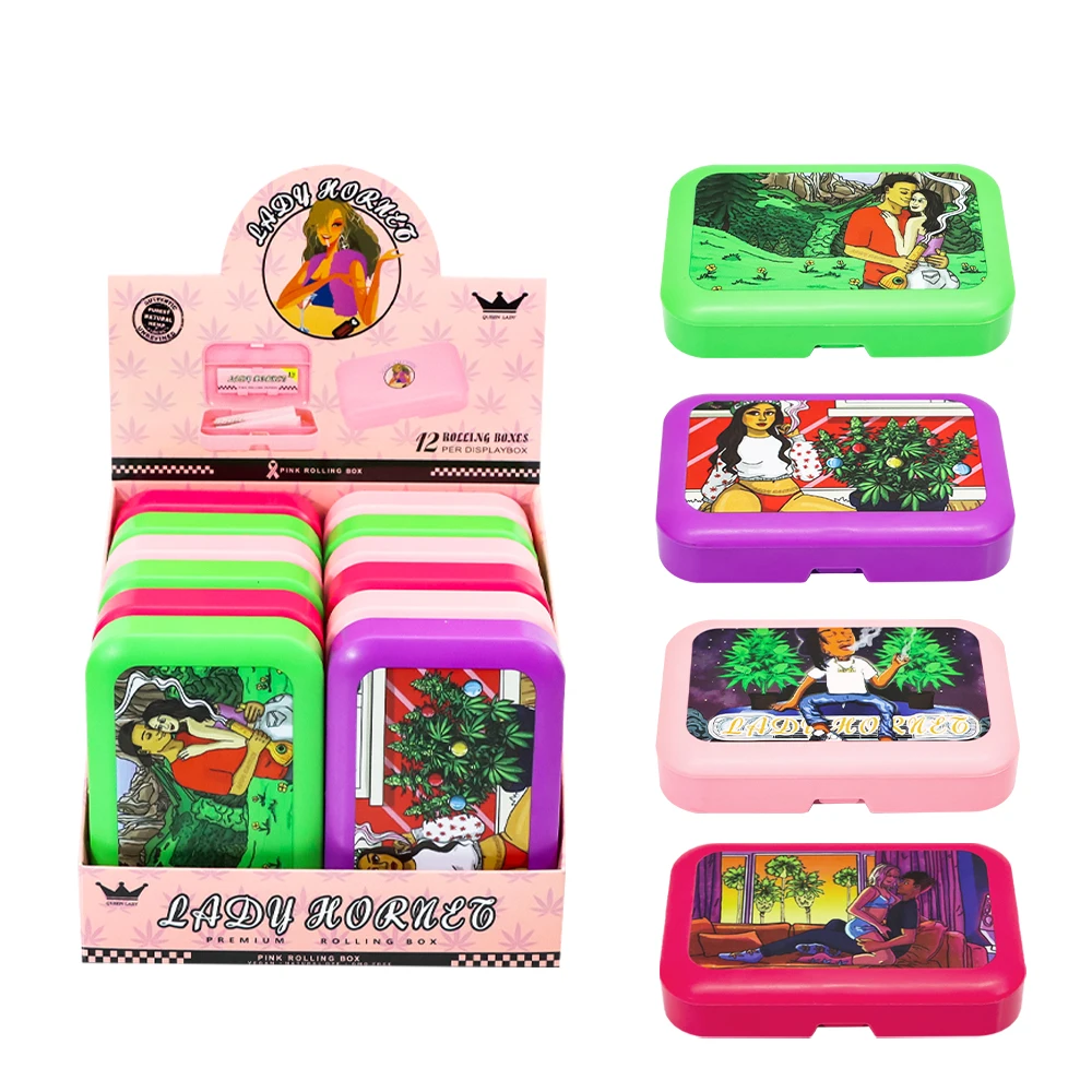 LADY HORNET 12pc Plastic Tobacco Box with Rolling Paper Holder Plastic Cigarette Case Smoking Accessories
LADY HORNET 12pc Plastic Tobacco Box with Rolling Paper Holder Plastic Cigarette Case Smoking Accessories