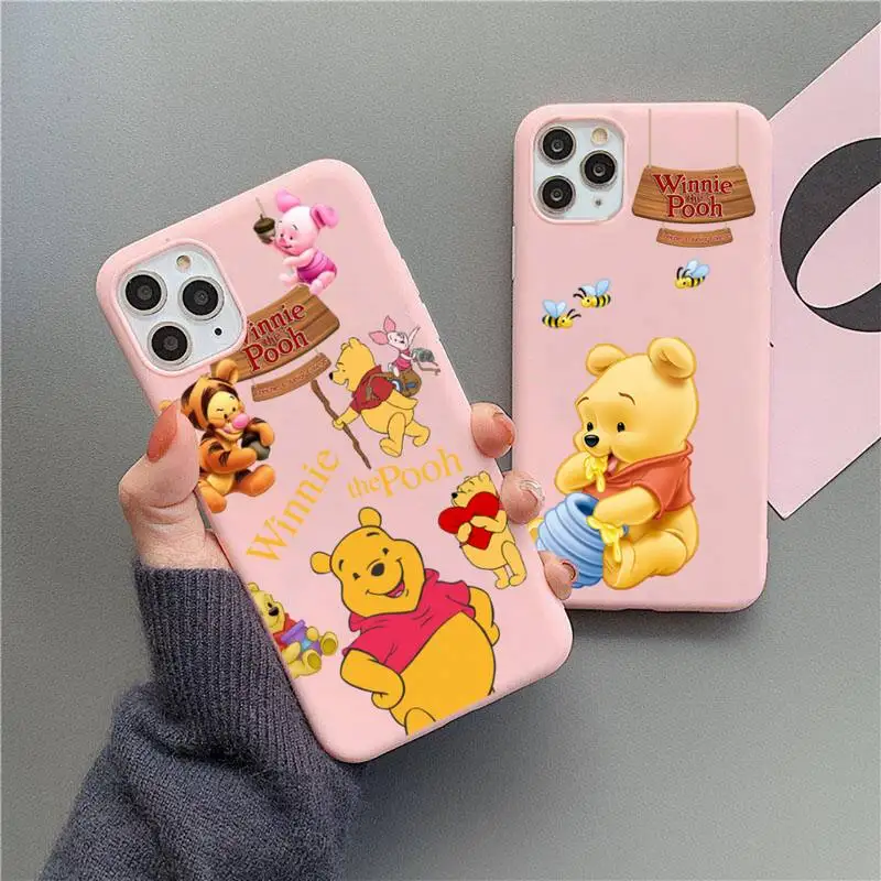 Cute Winnie the Pooh Phone Case For iphone 13 12 11 Pro Max Mini XS 8 7 6 6S Plus X SE 2020 XR Matte Candy Pink Silicone cover
Cute Winnie the Pooh Phone Case For iphone 13 12 11 Pro Max Mini XS 8 7 6 6S Plus X SE 2020 XR Matte Candy Pink Silicone cover