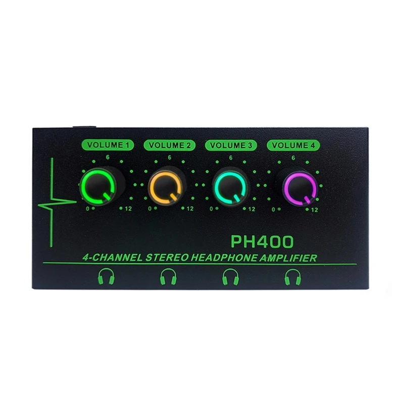 R91A Headphone Amplifier 4Channels Metal Stereo Amplifier Earphone Splitter Independent Volume Control LED
R91A Headphone Amplifier 4Channels Metal Stereo Amplifier Earphone Splitter Independent Volume Control LED