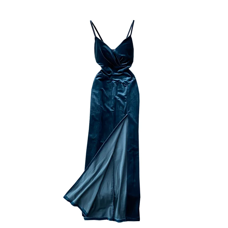 N1150 Vintage Sling Strapless Velvet Velour Women Dresses Summer Autumn Girl V-neck Slim Slit Dress A-Line Long Sexy Robe
N1150 Vintage Sling Strapless Velvet Velour Women Dresses Summer Autumn Girl V-neck Slim Slit Dress A-Line Long Sexy Robe
