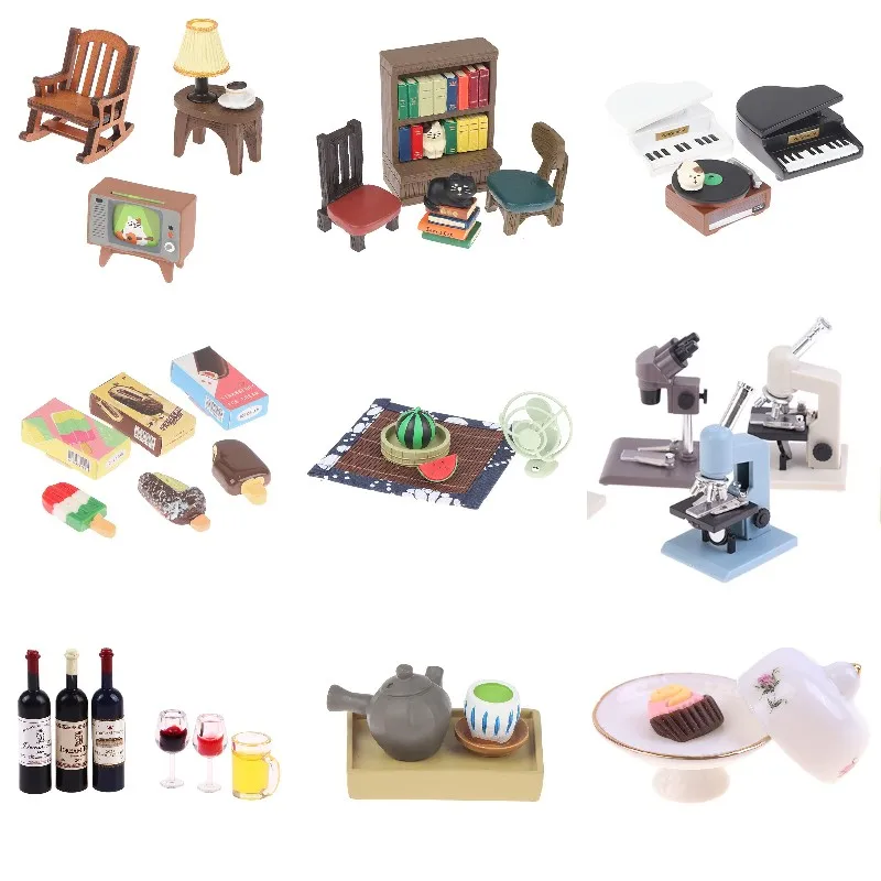 Dollhouse Bookshelf Wine Bottle Guitar Fruit Tray Coffee Cup Ice Cream Popsicle TV Rocking Chair Tea Set 
Dollhouse Bookshelf Wine Bottle Guitar Fruit Tray Coffee Cup Ice Cream Popsicle TV Rocking Chair Tea Set